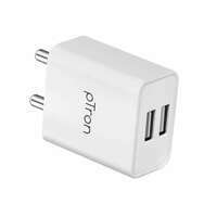pTron Volta 12W Dual USB Port Charger Compatible with Smartphones, Tablets & Other Devices (White)