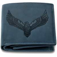URBAN FOREST Zeus Vintage Blue Leather Wallet for Men
