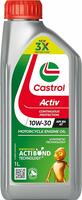 Castrol Activ 10W-30 4T Engine Oil for Bikes with Synthetic Technology (1L) |3X Protection with Actibond Technology | Engine Protection for Bikes | API SN and JASO MA2