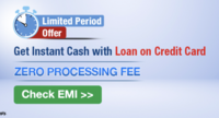 Loan against your credit card - Zero Processing Fee