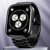 boAt Ultima Prism with 1.96" AMOLED Display,BT Calling,boAt Coins & Watch Face Studio Smartwatch  (Steel Black Strap, Free Size)