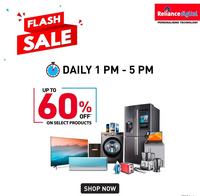 Reliance Digital Flash Sale: Up to 60% off on Select Products (Daily 1pm - 5pm)