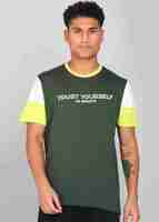 M7 By Metronaut Men Printed Round Neck Pure Cotton Multicolor T-Shirt