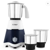  SmartBuy PowerChef Premium 500 W Mixer Grinder | 3 Jars | White, Navy Blue)