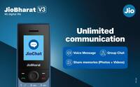JioBharat V3 4G Keypad Phone with JioTV, JioCinema, JioSaavn, JioPay (UPI), JioChat, JioPhotos Powerful Battery (1000 mAh), LED Torch, Digital Camera, Blue, Locked for JioNetwork