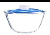Zepto - Sanjeev Kapoor Kingston High Borosilicate Mixing Bowl -Bluelid 1 L - Set Of 1 Pcs (location specific)