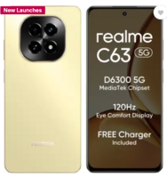 realme C63 5G Charger in the Box (Starry Gold, 128 GB)  (4 GB RAM)