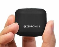 ZEBRONICS Pixie Portable Speaker, 5 Watts, Supports Bluetooth, TWS Function, mSD, Compact Design, Call Function, Carry Loop, Upto 7h Backup (Black)