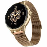 Noise Diva Smartwatch with Diamond Cut dial, Glossy Metallic Finish  (Gold Link)