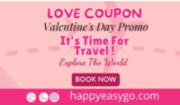HappyEasyGo Love Coupon Valentines Day - Get Flat Rs.600 Off ON Minimum Booking Rs.4000