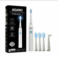 Agaro Cosmic Lite Sonic Electric Toothbrush (6 Modes) with 3 Brush Heads - White (location specific)