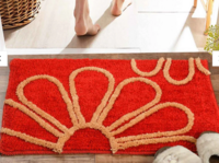 Floral Microfiber 24x16 Inches Bath Mat