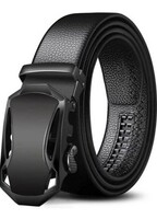  ZORO Men's Vegan Leather Belt for Men, Formal/Casual,Autolock,Black | Fit on up to 40 Inches Waist size (BLACK 58-BK72, 1) 