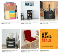 What The Fry Deals:Eco Friendly Notebook, 3Tier Bookshelf, Iron Cutlery Holder & More up to 87% Off 