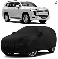 Sulfar 100% Water Resistant Car Body Cover Compatible with Mirror for Toyota Cruiser (Triple Stitched, Full Bottom Elastic, Black)