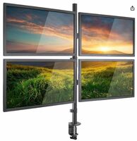 DazzelOn Quad LED LCD Monitor Desk Mount Adjustable Stand Holder Heavy Duty for 4 Screens 14"-26" | Height Adjustable | Gaming | Trading | Video Editing | Surveillance
