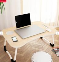 Wood Portable Table in White Maple Finish