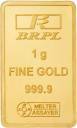 Bangalore Refinery 24K (9999)  1g Gold Bar - DBS DC, CANARA CC