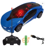 CADDLE & TOES Famous Car Remote Control 3D with LED Lights, Chargeable (White)