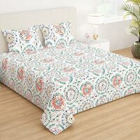 Buy 1 Get Free - Story@Home Bedsheet for Double Bed Queen Size Microfiber 210