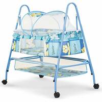  BAYBEE Clora Baby Swing Cradle for Baby | Baby Bedding Set with Mosquito Net & Storage Basket | Jhula Palna for New Born Babies 