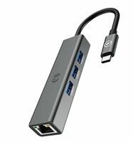 eller santé® USB Type C Hub Ethron 4IN1 multiport USB 3.0 High-Speed Adapter connector (5GBPS) data transfer Converter Extension with RJ45 Ethernet Port docking station USB A Port Compatible with Macbook Air Pro (M1, M