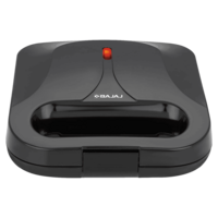BAJAJ SWX 5 800W 2 Slice Sandwich Maker with Non Stick Coating Plates (Black)