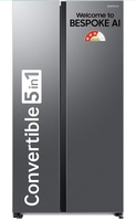 Samsung 653 L, 3 Star, Frost Free, Double Door, Convertible 5-in-1 Digital Inverter, Side By Side AI Enabled Smart Refrigerator with WiFi