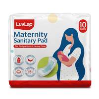 LuvLap Extra Absorbent Maternity Pads, Pack of 10 Pads, 0-2 Weeks Post-Birth, After Delivery Pad for Heavy Flow, Sanitary Pads for Women, Ultra Soft Pads for Maternity Flow, Postpartum Bleeding