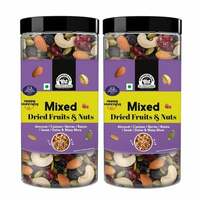 Wonderland Foods 1kg Healthy Nutmix Premium(500g X 2) Jar, Dried Almonds, Black Raisins, Cashewnuts, Cranberries, Black Dates & Many Mo