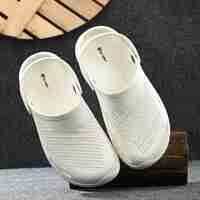 Birde Men Premium Clogs Sandal (White) - Flipkart
