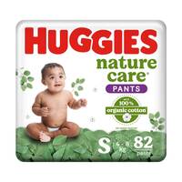 Huggies Nature Care Pants, Small Size Diaper Pants, 82 Count, Baby