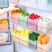 Shopsy : Pack of 8 Plastic Grocery Container  - 1000 ml BELLMOND White