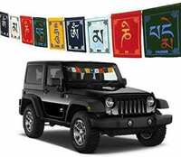 Tibetian Buddhist Prayer Flags for Car and Bike (Combo Pack) 