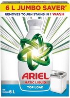Ariel Liquid Detergent Top Load - 6L Jumbo Saver