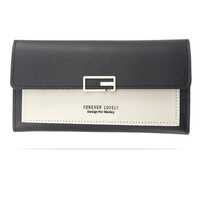 Kraptick Women's Wallet -Stylish and Compact Purse Clutch Wallet for Women, Stylish Card Coin Holder, Debit Card Holder, Money Organizer and Travel Wallet for Women with 13 Slots (Black)