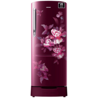 SAMSUNG Stylish Grande 183 Litres 5 Star Direct Cool Single Door Refrigerator (Himalaya Poppy Red)