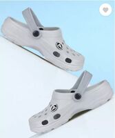 EVOK  Men Clogs Sandal  (Grey , 7)