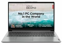 Lenovo IdeaPad Slim 1 AMD Ryzen 5 5500U 15.6" HD Thin and Light Laptop (16GB/512GB SSD/Integrated AMD Graphics/Windows 11 Home/MSO 21/1Yr ADP Free/Cloud Grey/1.61Kg), 82R400ERIN