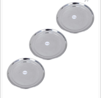 Flipkart Minutes - Urban Magic Round Steel Dinner Plate 3 Pcs (location specific) + @1 item