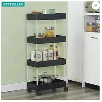 HUMBLE KART 4 Compartments Plastic Portable Desk organizer  (Black)