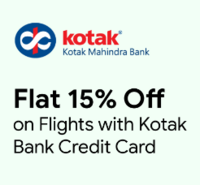 Flat 15% Off on Flights With Kotak Bank Credit Card 