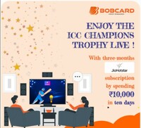 Get Complimentary 3 months JioHotstar subscription just by spending Rs 10,000 on your BOBCARD by 28-02-2025