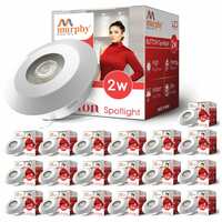 Murphy 2 Watts Round Led Spot Light, (Warm White, Golden Yellow) Pack of 20