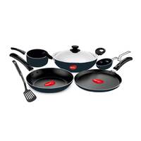 Pigeon Favourite 7 Piece Gift Set Non-Stick Coated Comes with Fry Pan, Kadhai, Lid, Sauce Pan