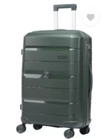 PROVOGUE  Medium Cabin Suitcase (65 cm) 4 Wheels - Hard Travel Trolley Bags For Men & Women - Dark Green