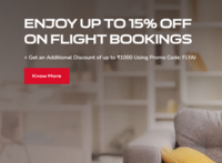 Air India - Get Up to 15% Off + Get an Additional Discount Up to Rs.1000 on Flight Bookings 