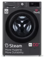 LG 9 kg 5 Star with AI Direct Drive, 6 Motion, Inverter Direct Drive, Steam and Wi-Fi Enabled Fully Automatic Front Load Washing Machine with In-built Heater Black  (FHP1209Z5M)