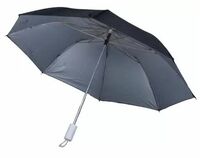 ASHOKA 2 fold Manual Open Polyester Men/Women UV Protection Monsoon/Rainy& Sun Umbrella Umbrella  (Black)