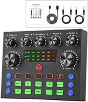 Urban Infotech Professional Audio Mixer, V8S Live Sound Card and Audio Interface Sound Board Powered Sound Mixer